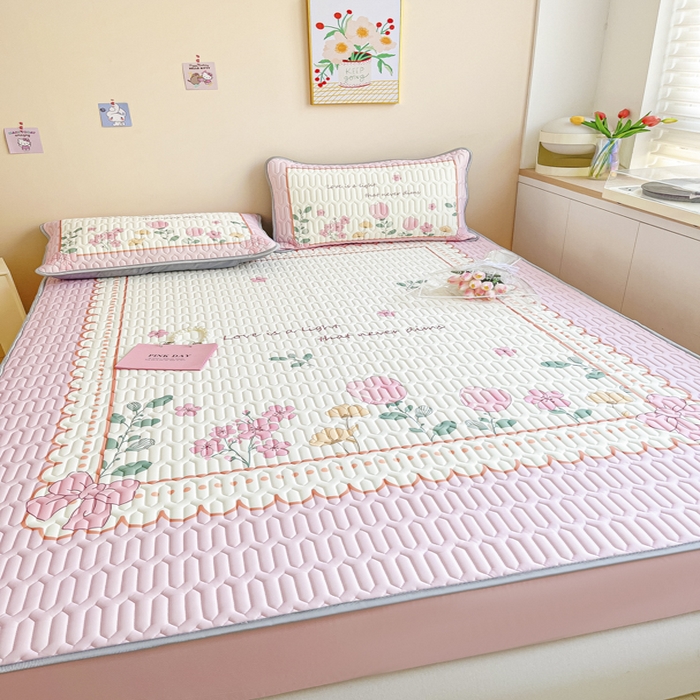 91家纺网 家纺一手货源 找家纺 慕澄家纺 2023新款大版床笠款乳胶凉席 床笠款-伊甸园