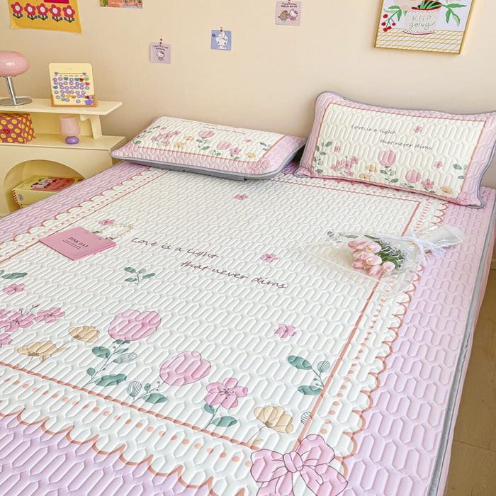 91家纺网 家纺一手货源 找家纺 慕澄家纺 2023新款大版床笠款乳胶凉席 床笠款-伊甸园