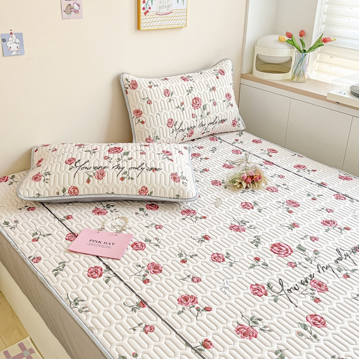 91家纺网 家纺一手货源 找家纺 慕澄家纺 2023新款大版床笠款乳胶凉席 床笠款-半夏