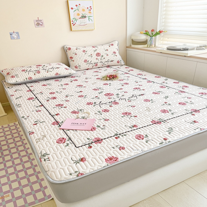 91家纺网 家纺一手货源 找家纺 慕澄家纺 2023新款大版床笠款乳胶凉席 床笠款-半夏