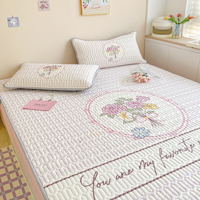 91家纺网 家纺一手货源 找家纺 慕澄家纺 2023新款大版床笠款乳胶凉席 床笠款-花季