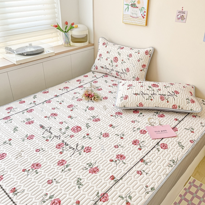 91家纺网 家纺一手货源 找家纺 慕澄家纺 2023新款大版床笠款乳胶凉席 床笠款-半夏