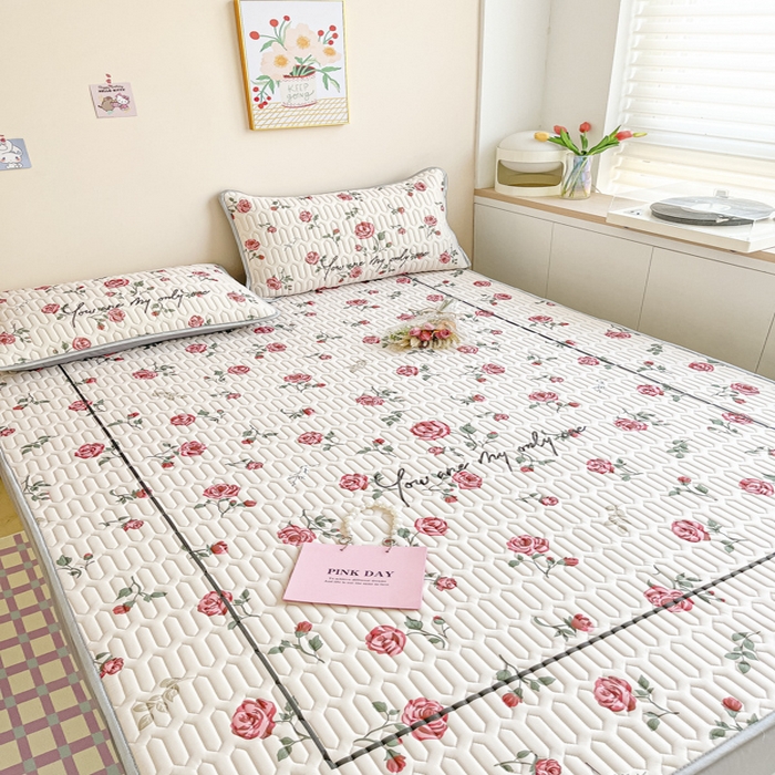 91家纺网 家纺一手货源 找家纺 慕澄家纺 2023新款大版床笠款乳胶凉席 床笠款-半夏