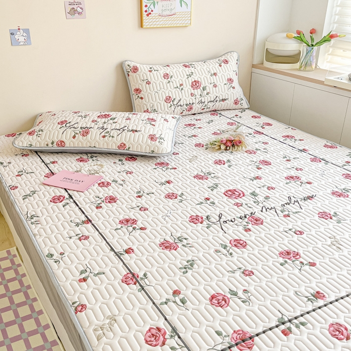 91家纺网 家纺一手货源 找家纺 慕澄家纺 2023新款大版床笠款乳胶凉席 床笠款-半夏