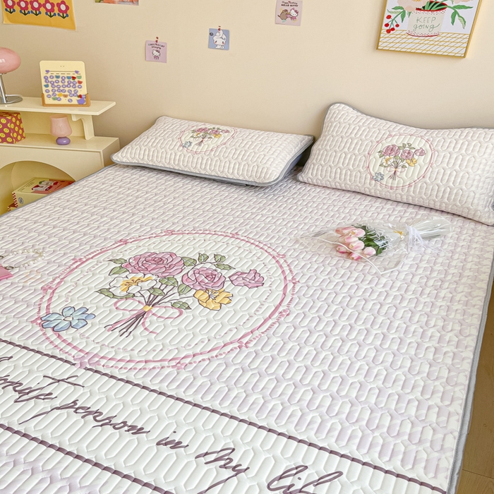 91家纺网 家纺一手货源 找家纺 慕澄家纺 2023新款大版床笠款乳胶凉席 床笠款-花季