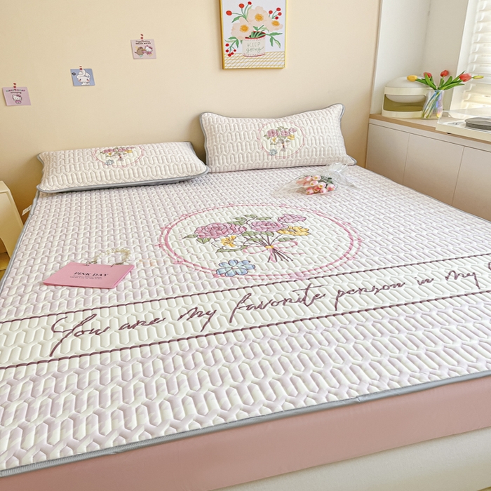 91家纺网 家纺一手货源 找家纺 慕澄家纺 2023新款大版床笠款乳胶凉席 床笠款-花季