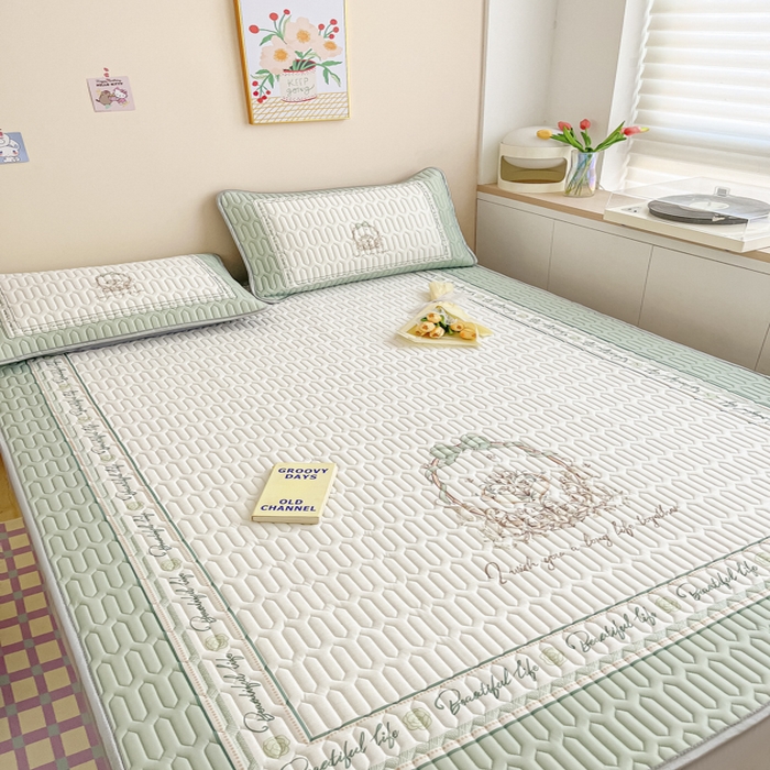 91家纺网 家纺一手货源 找家纺 慕澄家纺 2023新款大版床笠款乳胶凉席 床笠款-晚风