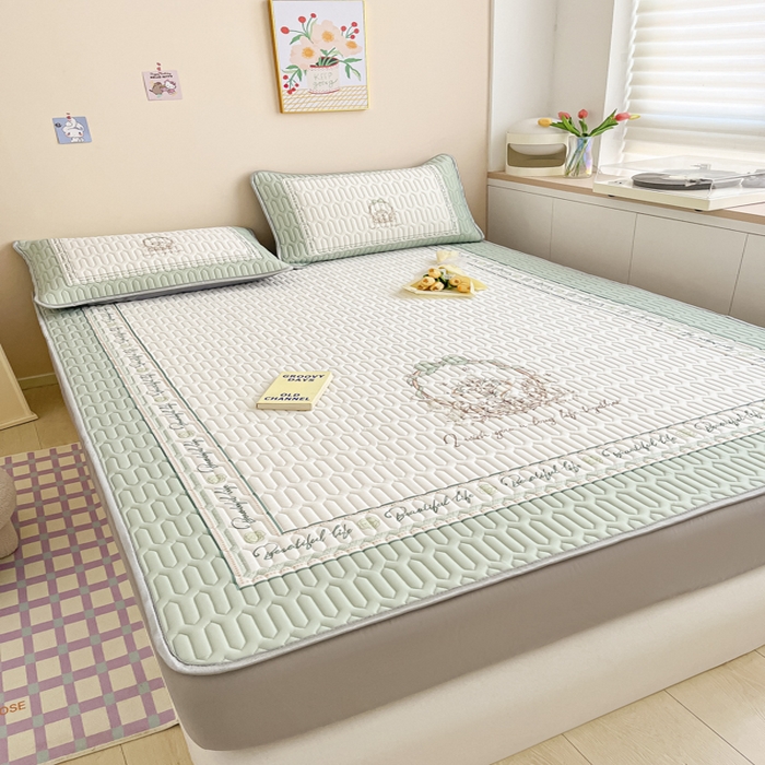 91家纺网 家纺一手货源 找家纺 慕澄家纺 2023新款大版床笠款乳胶凉席 床笠款-晚风