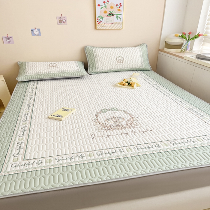 91家纺网 家纺一手货源 找家纺 慕澄家纺 2023新款大版床笠款乳胶凉席 床笠款-晚风