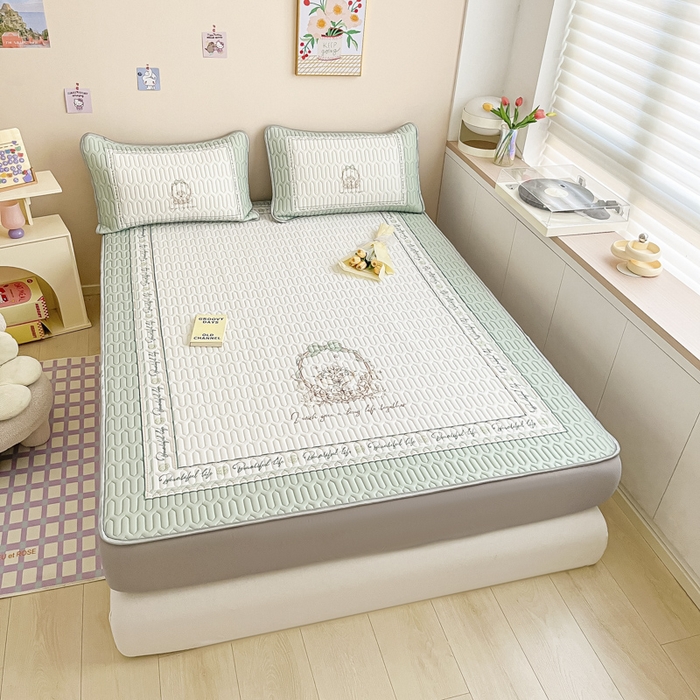 91家纺网 家纺一手货源 找家纺 慕澄家纺 2023新款大版床笠款乳胶凉席 床笠款-晚风