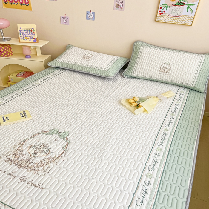 91家纺网 家纺一手货源 找家纺 慕澄家纺 2023新款大版床笠款乳胶凉席 床笠款-晚风