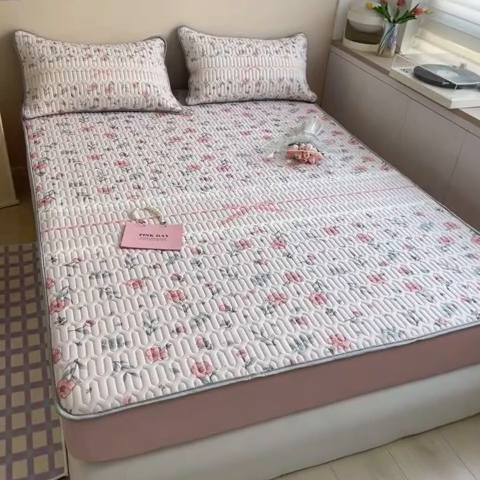 91家纺网 家纺一手货源 找家纺 慕澄家纺 2023新款大版床笠款乳胶凉席 床笠款-扶摇