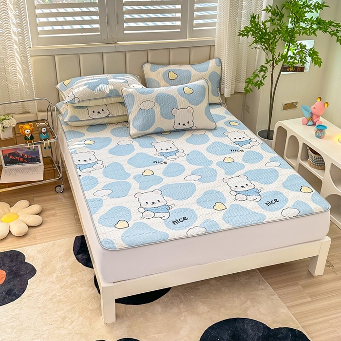 91家纺网 家纺一手货源 找家纺 （总）凡客 2023新款乳胶凉席床笠款学生宿舍