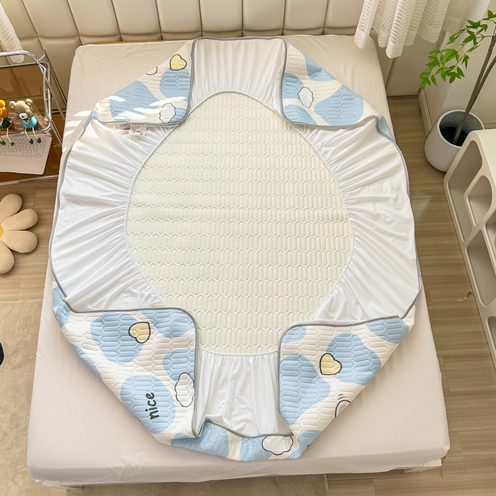 91家纺网 家纺一手货源 找家纺 （总）凡客 2023新款乳胶凉席床笠款学生宿舍