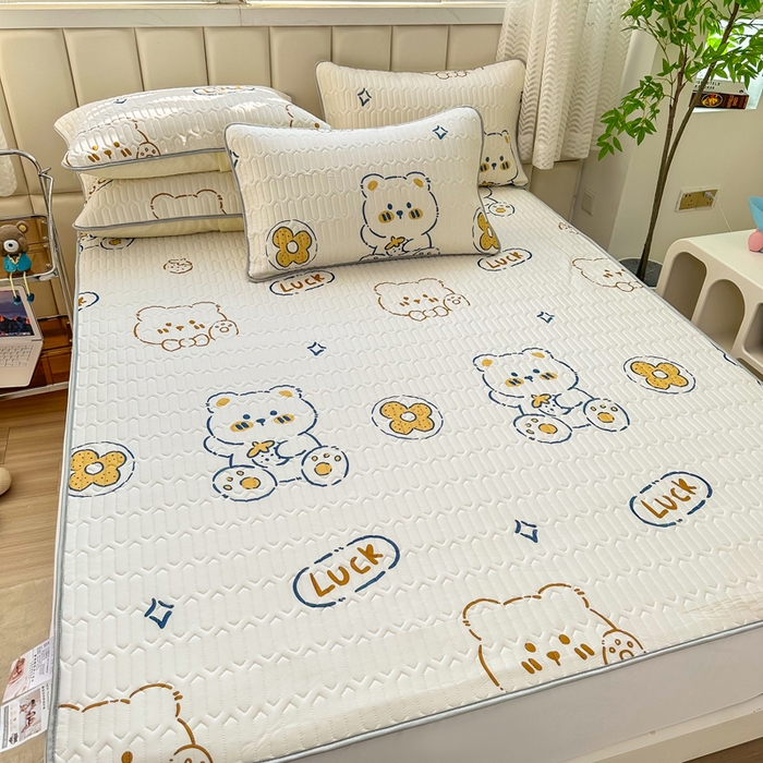 91家纺网 家纺一手货源 找家纺 凡客 2023新款乳胶凉席床笠款 熊熊有责