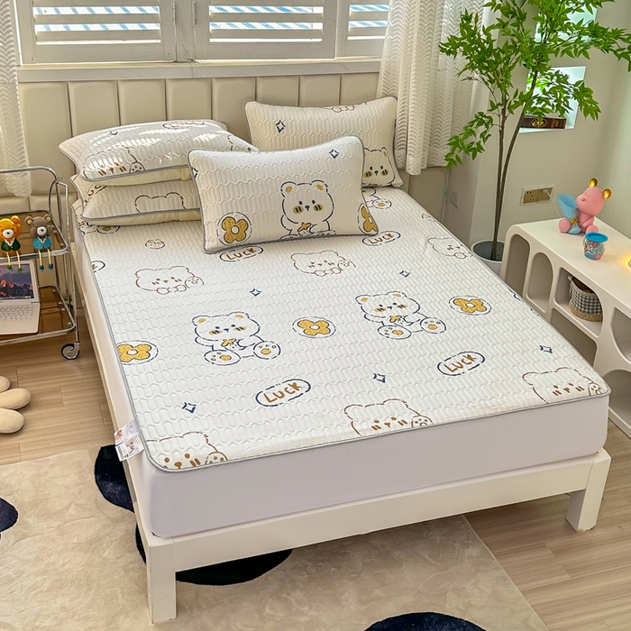 91家纺网 家纺一手货源 找家纺 凡客 2023新款乳胶凉席床笠款 熊熊有责