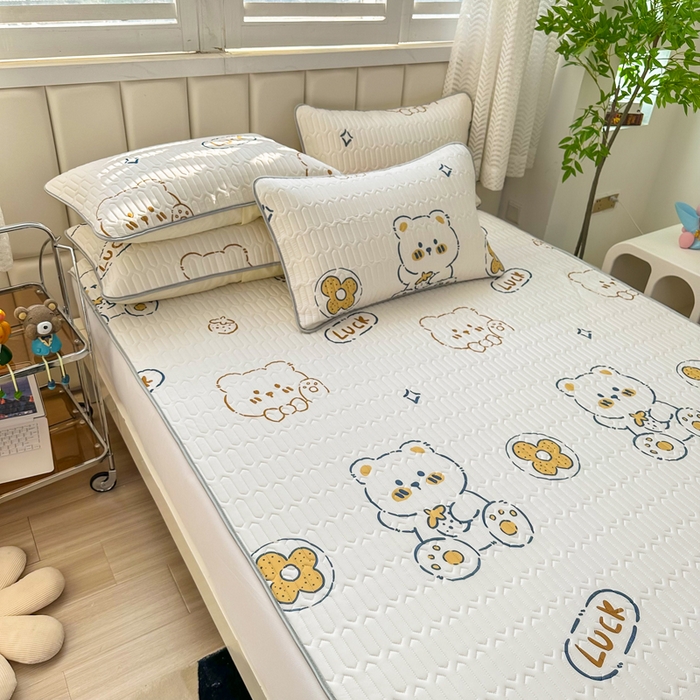 91家纺网 家纺一手货源 找家纺 凡客 2023新款乳胶凉席床笠款 熊熊有责