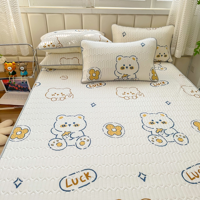 91家纺网 家纺一手货源 找家纺 凡客 2023新款乳胶凉席床笠款 熊熊有责