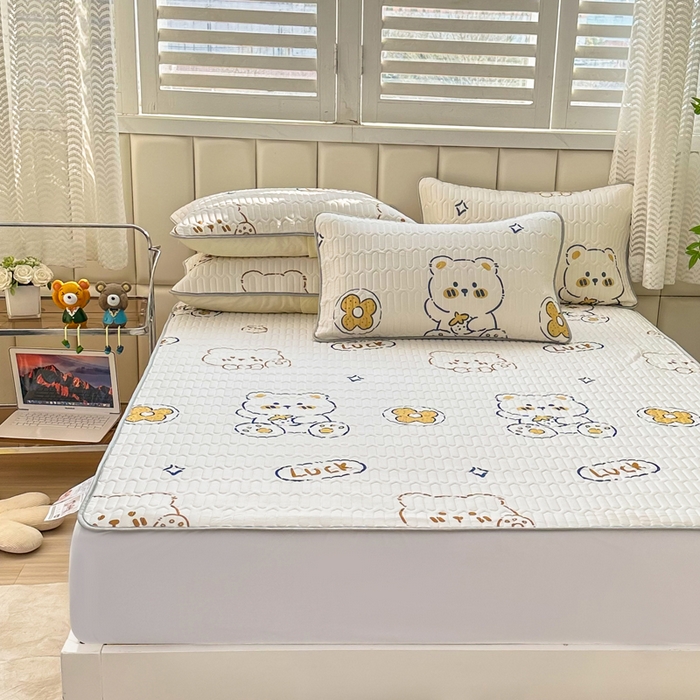 91家纺网 家纺一手货源 找家纺 凡客 2023新款乳胶凉席床笠款 熊熊有责