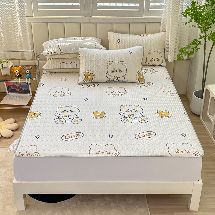 91家纺网 家纺一手货源 找家纺 凡客 2023新款乳胶凉席床笠款 熊熊有责