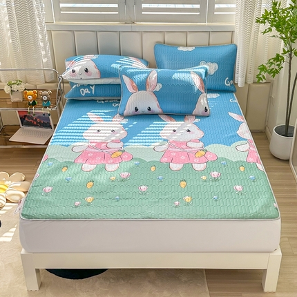 91家纺网 家纺一手货源 找家纺 （总）凡客 2023新款乳胶凉席床笠款学生宿舍