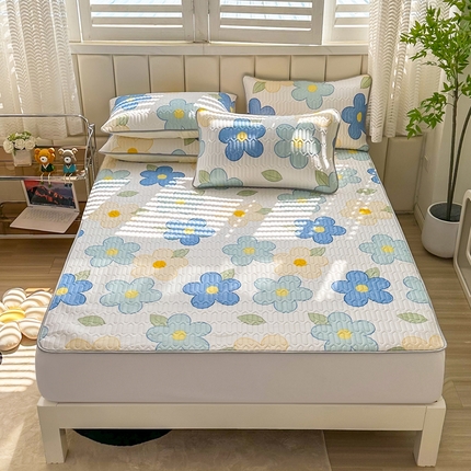 91家纺网 家纺一手货源 找家纺 凡客 2023新款乳胶凉席床笠款 向阳花