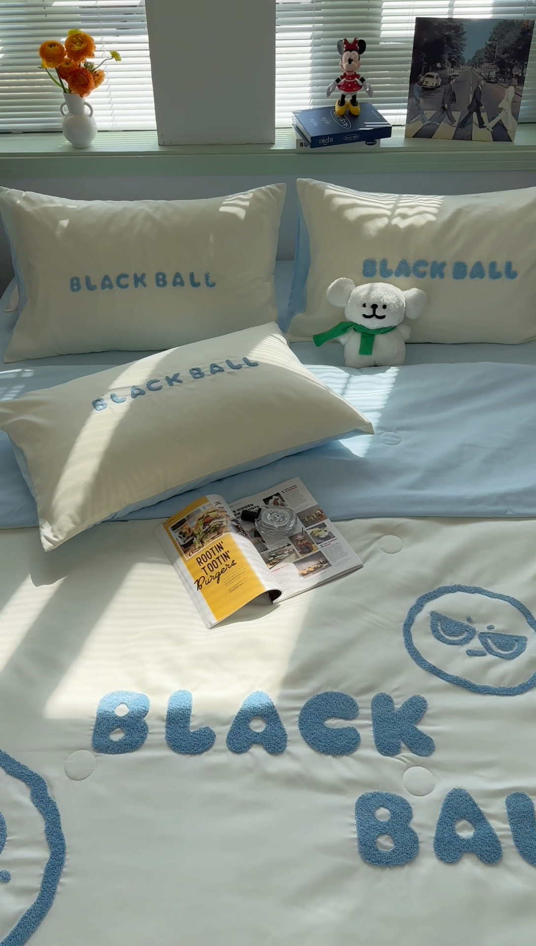 91家纺网 家纺一手货源 找家纺 眠帛 2024新款A类水洗棉毛巾绣夏被四件套—精灵系列 精灵天空蓝