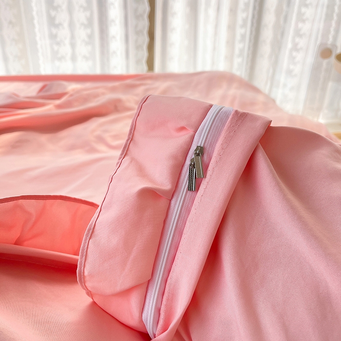 91家纺网 家纺一手货源 找家纺 简爱 2025新款水洗棉雪纺双层花边四件套 告白玉