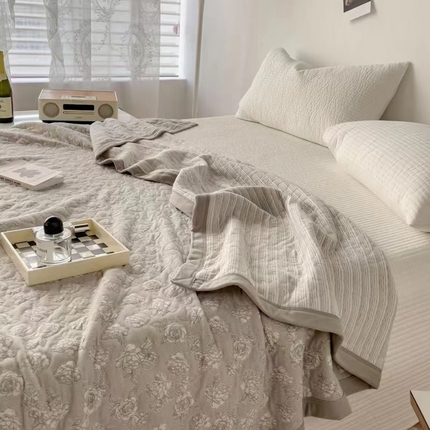 91家纺网 家纺一手货源 找家纺 总 33家纺2024A类全棉色织提花夏凉被针织棉盖毯空调被子