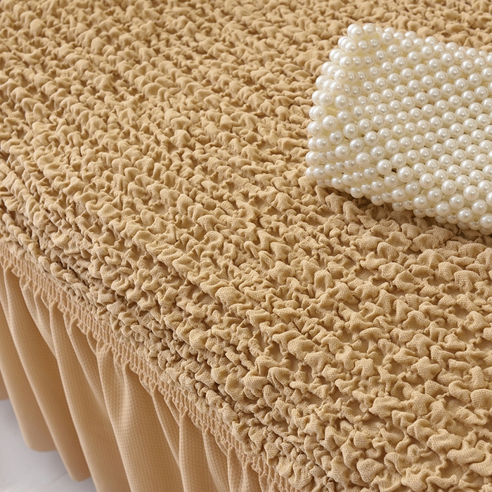 91家纺网 家纺一手货源 找家纺 启博家纺 2023新款奶油云纱纱沙发套 云曼-驼色