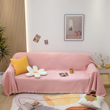 91家纺网 家纺一手货源 找家纺 （总）启博家纺 2023新款雪尼尔纯色沙发盖布巾沙发垫沙发套沙发巾
