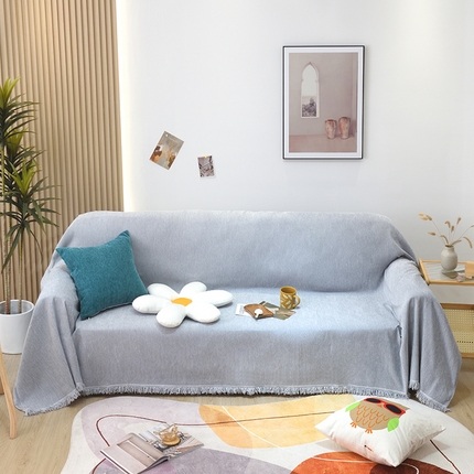 91家纺网 家纺一手货源 找家纺 （总）启博家纺 2023新款雪尼尔纯色沙发盖布巾沙发垫沙发套沙发巾