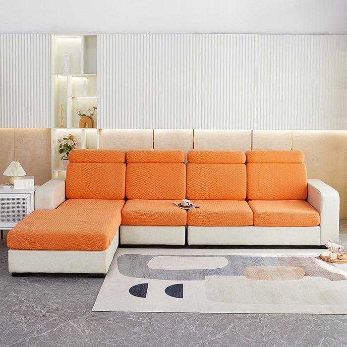 91家纺网 家纺一手货源 找家纺 逐日沙发套 2023 提花-沙发笠 交织 交织-高级橙