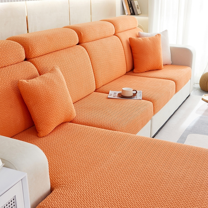 91家纺网 家纺一手货源 找家纺 逐日沙发套 2023 提花-沙发笠 交织 交织-高级橙