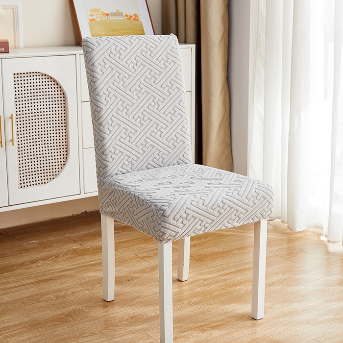 91家纺网 家纺一手货源 找家纺 逐日沙发套 2023新款提花椅子套-清雅系列 浅灰色