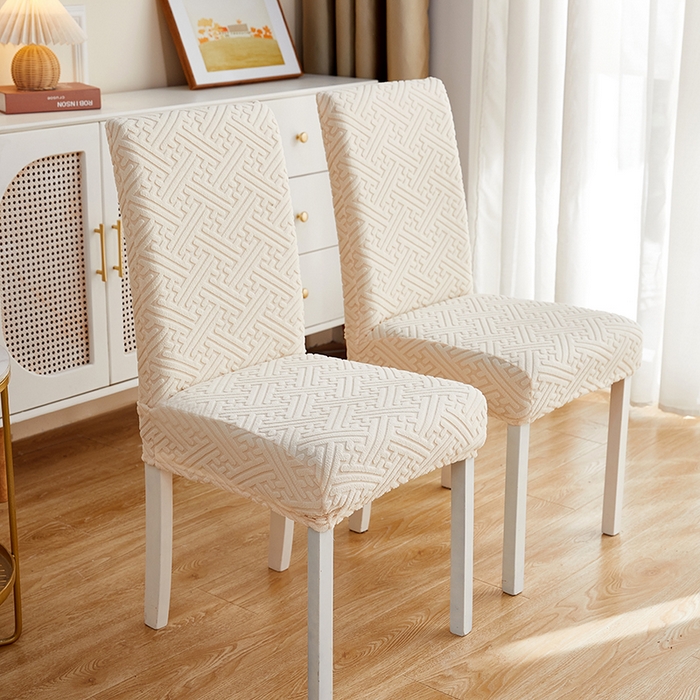 91家纺网 家纺一手货源 找家纺 逐日沙发套 2023新款提花椅子套-清雅系列 米白色