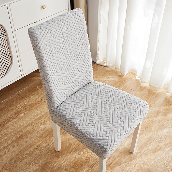 91家纺网 家纺一手货源 找家纺 逐日沙发套 2023新款提花椅子套-清雅系列 浅灰色