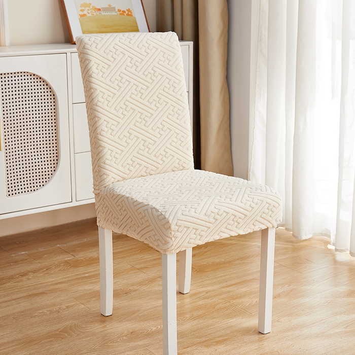 91家纺网 家纺一手货源 找家纺 逐日沙发套 2023新款提花椅子套-清雅系列 米白色