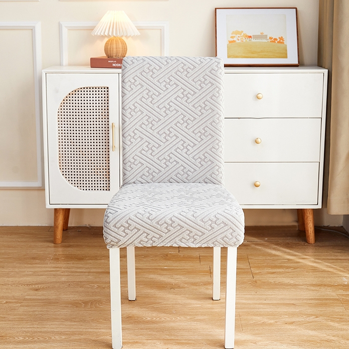 91家纺网 家纺一手货源 找家纺 逐日沙发套 2023新款提花椅子套-清雅系列 浅灰色