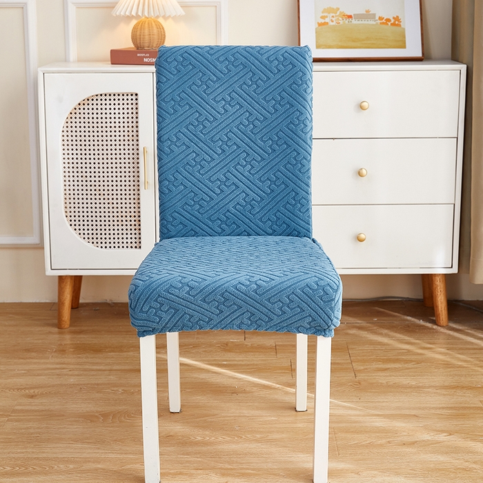 91家纺网 家纺一手货源 找家纺 逐日沙发套 2023新款提花椅子套-清雅系列 天蓝色