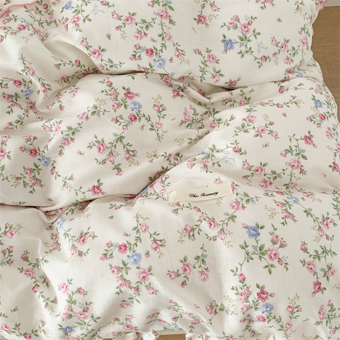 91家纺网 家纺一手货源 找家纺 昔可家纺 2023新款花边双层纱系列ok 甜心碎花