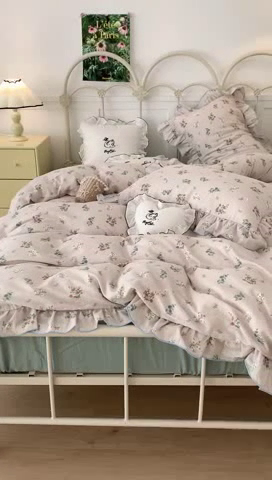 91家纺网 家纺一手货源 找家纺 昔可家纺 2023新款花边双层纱系列ok Vintage花花