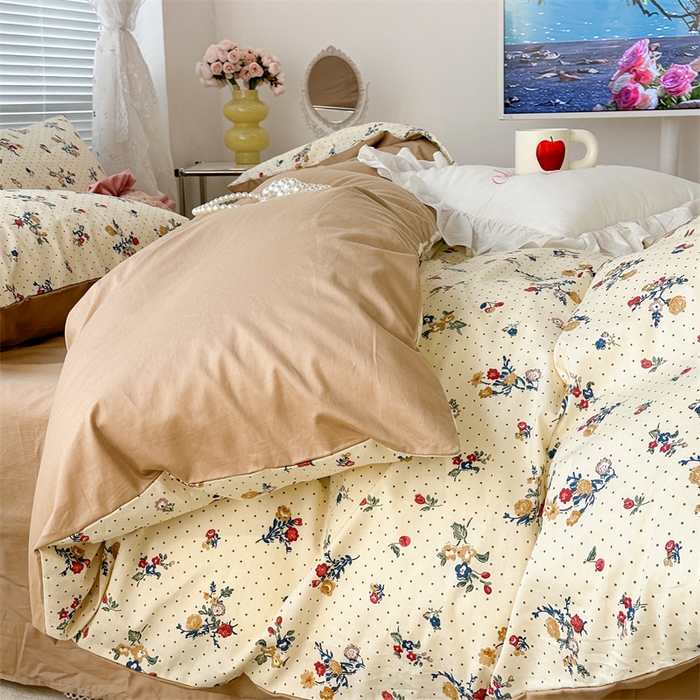 91家纺网 家纺一手货源 找家纺 昔可家纺 2023新款复古花全棉 伯利兹玫瑰