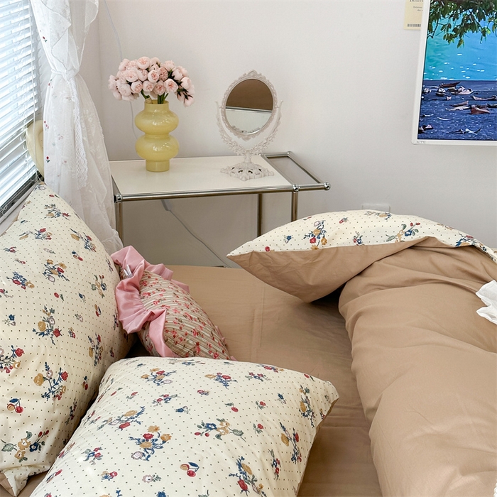 91家纺网 家纺一手货源 找家纺 昔可家纺 2023新款复古花全棉 伯利兹玫瑰