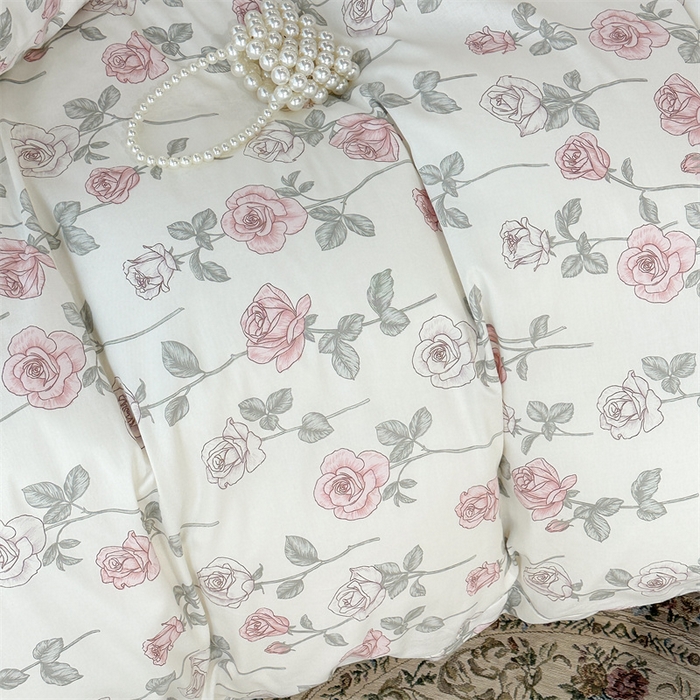 91家纺网 家纺一手货源 找家纺 昔可家纺 2023新款复古花全棉 复古玫瑰