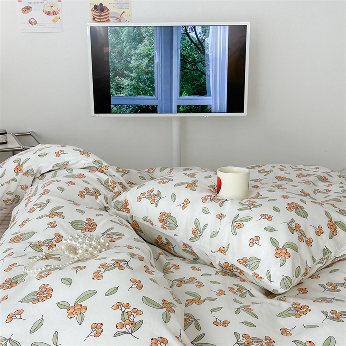 91家纺网 家纺一手货源 找家纺 昔可家纺 2023新款复古花全棉 满园枇杷