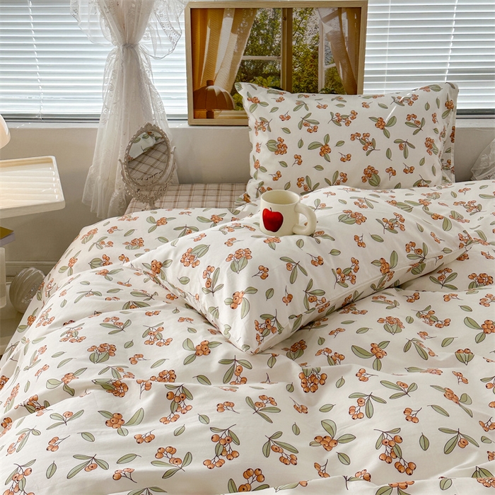 91家纺网 家纺一手货源 找家纺 昔可家纺 2023新款复古花全棉 满园枇杷