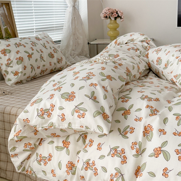 91家纺网 家纺一手货源 找家纺 昔可家纺 2023新款复古花全棉 满园枇杷