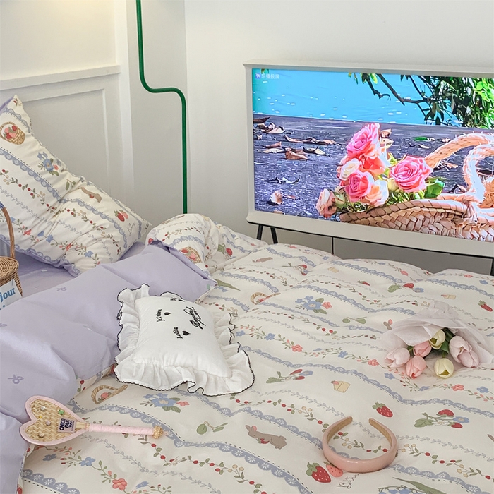 91家纺网 家纺一手货源 找家纺 （总）昔可家纺 2023新款全棉四件套-甜美春日ok