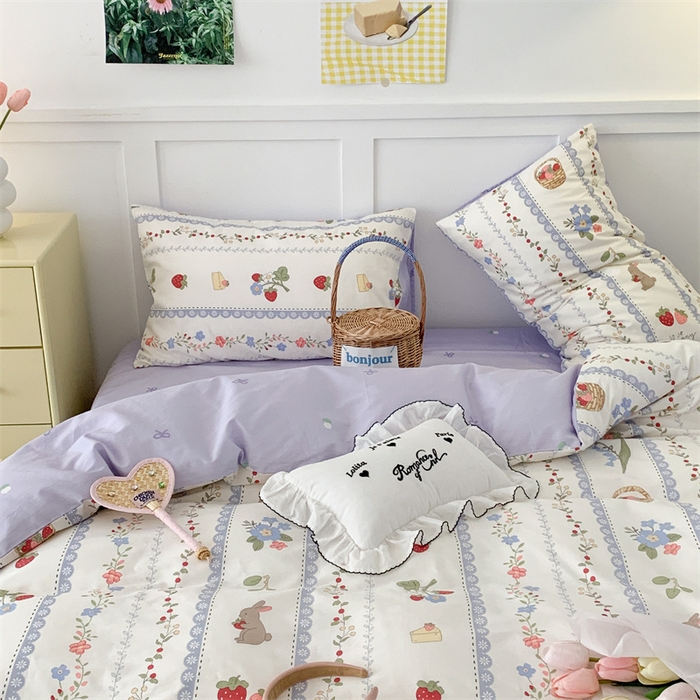 91家纺网 家纺一手货源 找家纺 （总）昔可家纺 2023新款全棉四件套-甜美春日ok